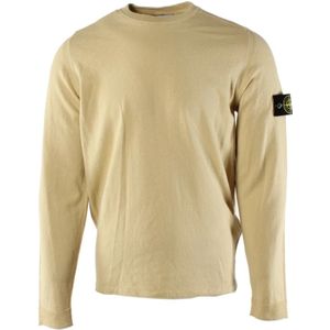 Stone Island, Heren, Tops, Beige, Maat: S Katoen,