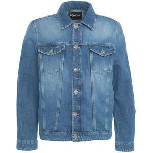 Dondup, Heren, Jassen, Blauw, Maat: M Denim,