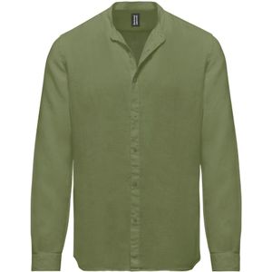 BomBoogie, Heren, Overhemden, Groen, Maat: 3XL Linnen,