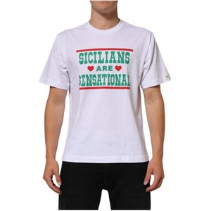 Dolce & Gabbana, Heren, Tops, Wit, Maat: M Katoen,