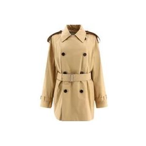 Burberry Giu Trenchcoat 100% Katoen , Beige , Dames , Maat: 2XS