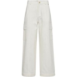 MOS Mosh, Dames, Broeken, Beige, Maat: 2XS Katoen,