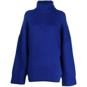 The Attico, Dames, Truien, Blauw, Maat: XS Wol,