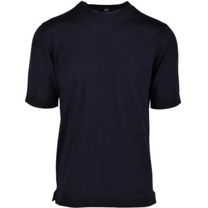 Alpha Studio, Heren, Tops, Blauw, Maat: 2XL Wol,