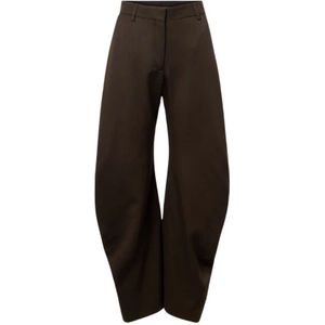 Acne Studios, Dames, Broeken, Bruin, Maat: M Wol,