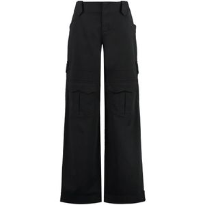 Tom Ford, Dames, Broeken, Zwart, Maat: W26 Gabardine,