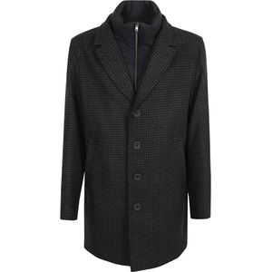Herno, Heren, Mantels, Zwart, Maat: L