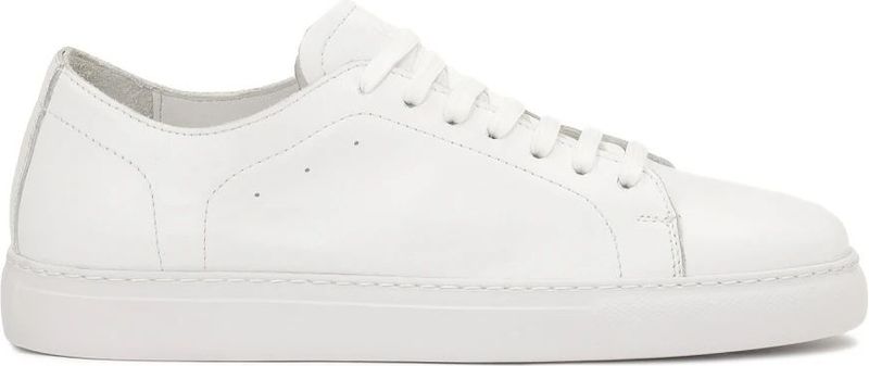 Kazar - Witte Heren Sneakers - Leer - 45 EU