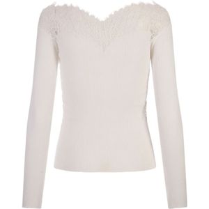 Ermanno Scervino, Dames, Truien, Wit, Maat: S Katoen,