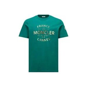 Moncler T-Hemden , Green , Heren , Maat: M