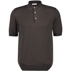 Boglioli, Heren, Tops, Grijs, Maat: S Katoen,