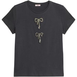 Oltre, Dames, Tops, Grijs, Maat: S Katoen,