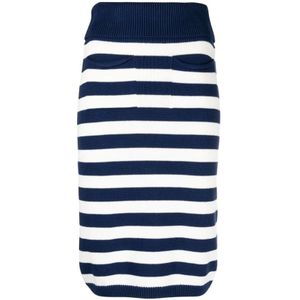 Kenzo, Dames, Rokken, Blauw, Maat: L Katoen,