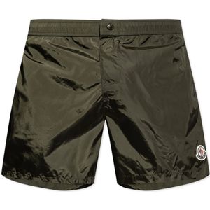 Moncler, Heren, Badkleding, Groen, Maat: M Polyamide,
