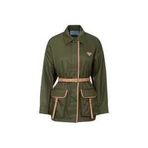 Prada Militair Groene Field Jacket Vrouwen , Green , Dames , Maat: XS