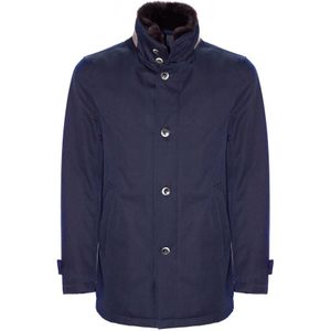 Herno, Heren, Mantels, Blauw, Maat: 2XL Wol,