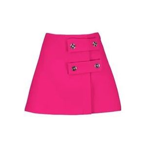 Versace Korte Mini Rok Effen Kleur , Pink , Dames , Maat: XS