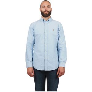 Ralph Lauren, Heren, Overhemden, Blauw, Maat: L Katoen,