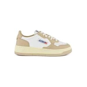 Autry Leren Lage Sneakers , Beige , Dames , Maat: 41 EU