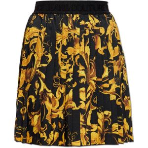 Versace Jeans Couture, Dames, Rokken, Geel, Maat: 2XS Leer,