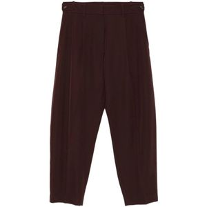 Brunello Cucinelli, Dames, Broeken, Bruin, Maat: 2XS