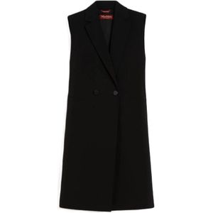 Max Mara Studio, Dames, Jassen, Zwart, Maat: 2XS Zijde,