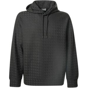 Emporio Armani, Heren, Sweatshirts & Hoodies, Zwart, Maat: XL Katoen,