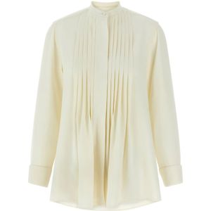 Brioni, Dames, Blouses & Shirts, Wit, Maat: XS Zijde,