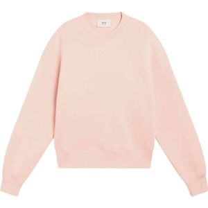 Ami Paris, Heren, Sweatshirts & Hoodies, Roze, Maat: S