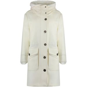 Moorer, Dames, Mantels, Wit, Maat: XS Polyamide,