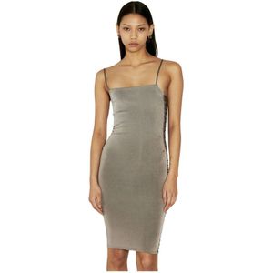 Isa Boulder, Dames, Jurken, Grijs, Maat: M Zijde,