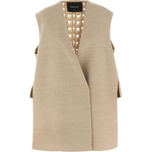Fabiana Filippi, Dames, Jassen, Beige, Maat: 2XS Wol,