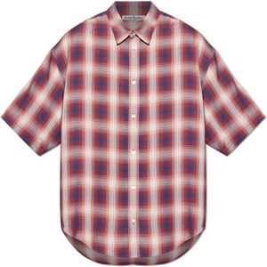 Acne Studios, Heren, Overhemden, Rood, Maat: S Viscose,