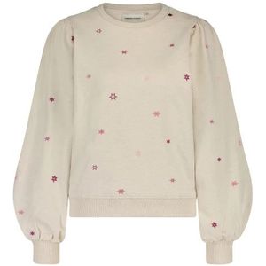 Fabienne Chapot - Sweatshirt - Beige - Katoen - Katoenen Trui met Ballonmouwen