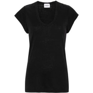 Marant étoile, Dames, Tops, Zwart, Maat: XL Linnen,