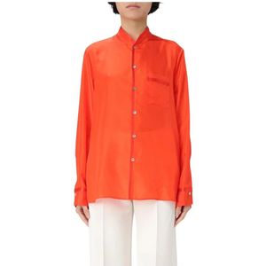 Forte Forte, Dames, Blouses & Shirts, Oranje, Maat: L
