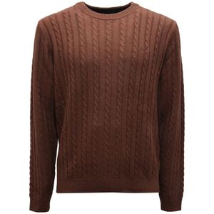 Sun68, Heren, Truien, Bruin, Maat: M Wol,