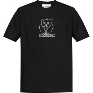 Iceberg, Heren, Tops, Zwart, Maat: M Katoen,