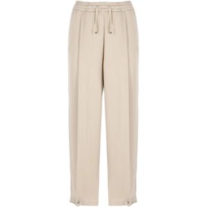 Herno, Dames, Broeken, Beige, Maat: S Satijn,