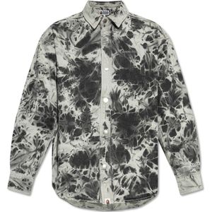 A Bathing Ape, Heren, Overhemden, Grijs, Maat: M Denim,
