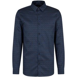 Armani Exchange, Heren, Overhemden, Blauw, Maat: S