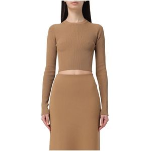 Max Mara, Dames, Truien, Bruin, Maat: S