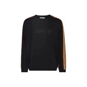 Lanvin Zwarte Sweaters voor Heren , Black , Heren , Maat: M