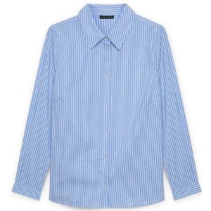 Fiorella Rubino, Dames, Blouses & Shirts, Blauw, Maat: XL Katoen,