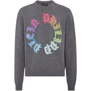 Philipp Plein, Heren, Truien, Grijs, Maat: L