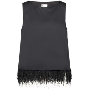 vera mont, Dames, Tops, Zwart, Maat: S