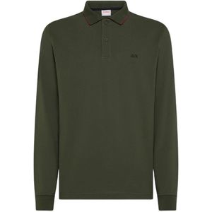 Sun68, Heren, Tops, Groen, Maat: M Katoen,