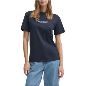 Calvin Klein, Dames, Tops, Blauw, Maat: 2XS Katoen,