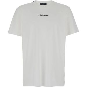 Dolce & Gabbana, Heren, Tops, Wit, Maat: 2XL Katoen,