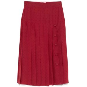 Alessandra Rich, Dames, Rokken, Rood, Maat: XS Zijde,